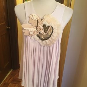 Catherine Malandrino White Tunic with detail